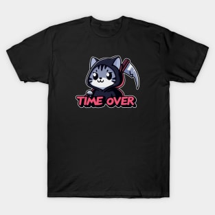 Cute Grim Reaper Cat - time over T-Shirt